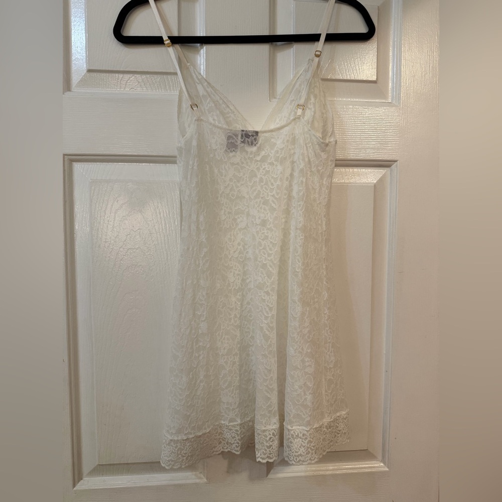 Vintage Victoria Secret All White Lace Slip Dress - Picture 2 of 5